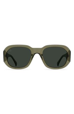 RAEN Zouk Polarized Square Sunglasses in Cambria/Green Polar