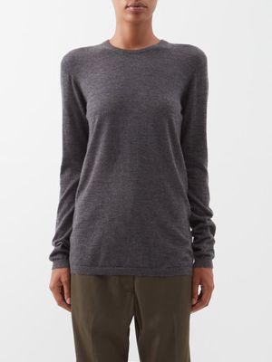 Raey - Crew-neck Responsible-cashmere Sweater - Womens - Charcoal