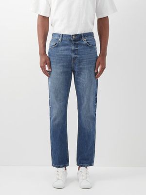 Raey - Dip Organic-cotton Skinny-leg Jeans - Mens - Dark Blue