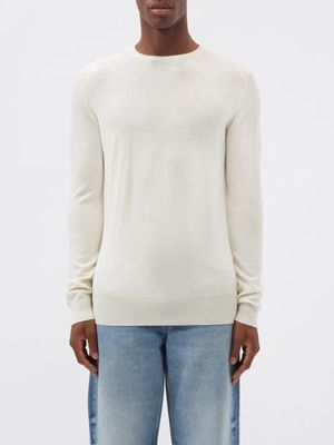 Raey - Fitted Responsible Merino-wool Crew-neck Sweater - Mens - Ivory