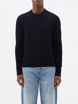 Raey - Fitted Responsible Merino-wool Crew-neck Sweater - Mens - Navy