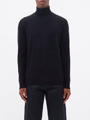Raey - Fitted Responsible Merino-wool Roll-neck Sweater - Mens - Black