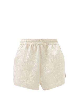 Raey - Gathered-waist Stab-stitch Sport Shorts - Womens - Ivory