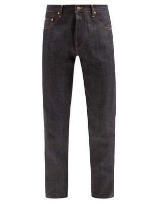 Raey - Line Selvedge-denim Organic-cotton Slim-leg Jeans - Mens - Indigo