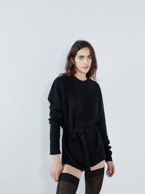 Raey - Long-sleeved Responsible-cashmere Knitted Bodysuit - Womens - Black