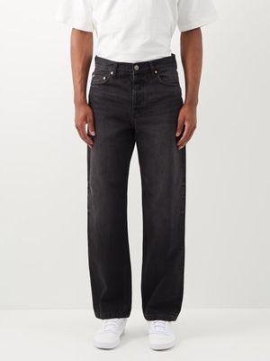 Raey - Open Organic-cotton Low-rise Jeans - Mens - Black