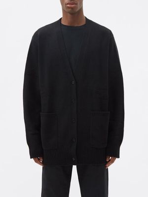 Raey - Responsible Cashmere-blend Grandad Cardigan - Mens - Black