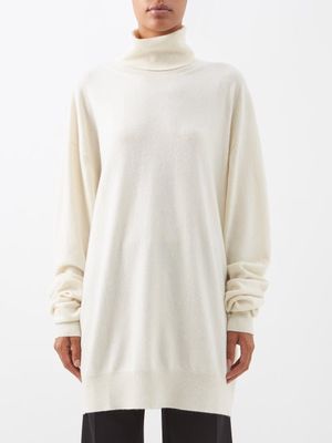 Raey - Responsible Cashmere-blend Roll-neck Sweater - Womens - Ivory