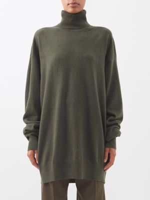 Raey - Responsible Cashmere-blend Roll-neck Sweater - Womens - Khaki