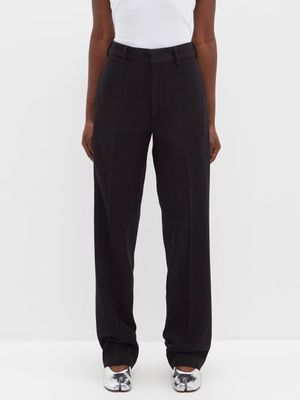 Raey - Uniform Wool-blend Tapered Trousers - Womens - Navy
