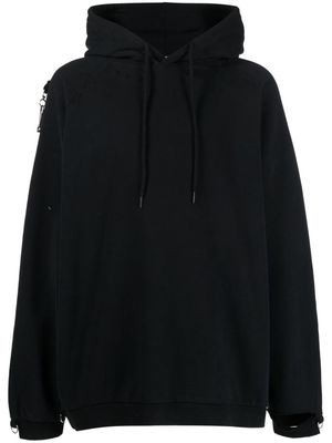 Raf Simons artwork-print cotton hoodie - Black