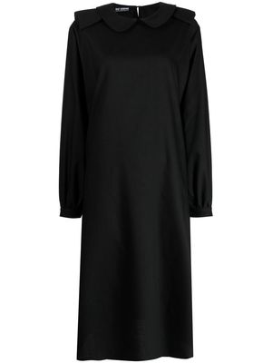 Raf Simons asymmetric-collar long-sleeve dress - Black