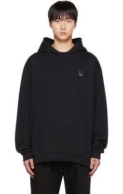 Raf Simons Black Fred Perry Edition Patch Hoodie