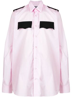 Raf Simons button-up cotton shirt - Pink