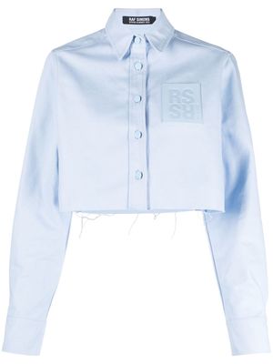 Raf Simons cropped cotton shirt - Blue
