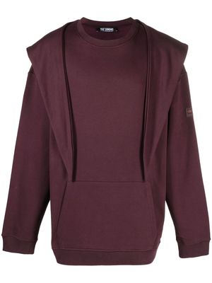 Raf Simons deconstructed slouch hoodie - Neutrals