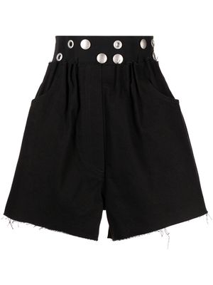 Raf Simons embellished denim shorts - Black