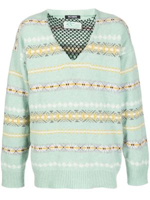 Raf Simons fair-isle knitted jumper - Multicolour