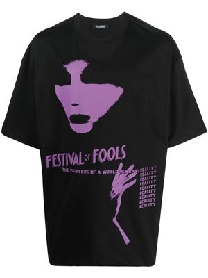 Raf Simons Festival Fool short-sleeved T-shirt - Black