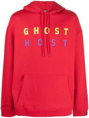Raf Simons Ghost Host-print hoodie - Red