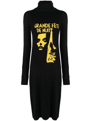 Raf Simons Grande-Fete-De-Nuit roll-neck dress - Black