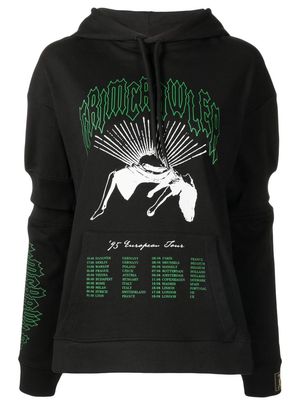 Raf Simons graphic-print detachable-sleeve hoodie - Black