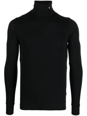 Raf Simons graphic-print roll-neck top - Black