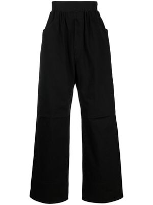Raf Simons high-rise wide-leg trousers - Black