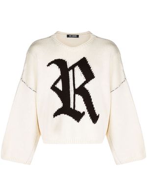 Raf Simons intarsia-knit long-sleeve jumper - Neutrals