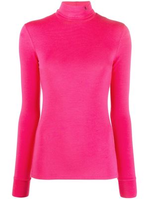 Raf Simons intarsia-knit long-sleeve top - Pink