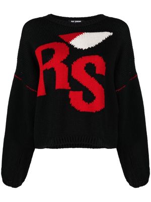 Raf Simons intarsia-logo jumper - Black
