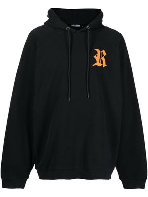 Raf Simons logo-embroidered hoodie - Black