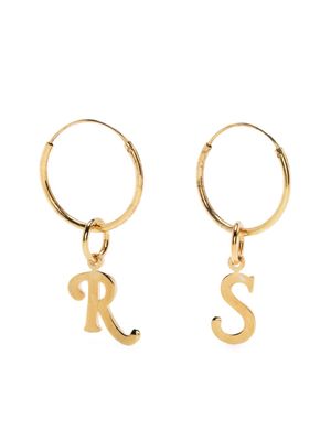 Raf Simons logo hoop earrings - Gold