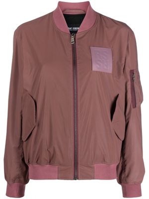 Raf Simons logo-patch bomber jacket - Pink