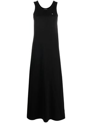 Raf Simons logo-patch cotton maxi dress - Black