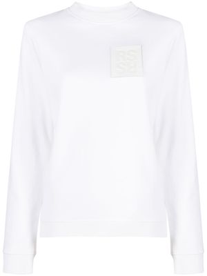 Raf Simons logo-patch crewneck sweatshirt - White