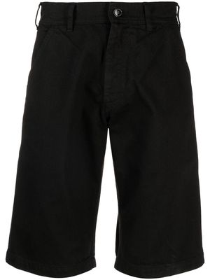 Raf Simons logo-patch denim shorts - Black
