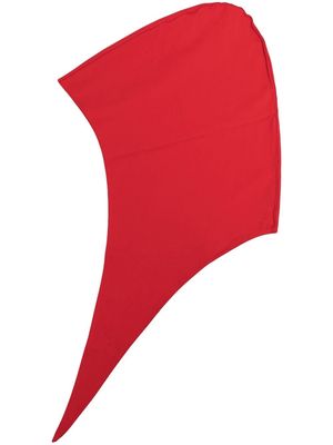 Raf Simons logo-patch hood cap - Red