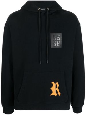 Raf Simons logo patch hoodie - Black