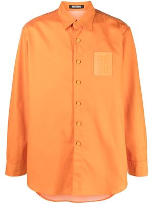 Raf Simons logo-patch long-sleeve shirt - Orange