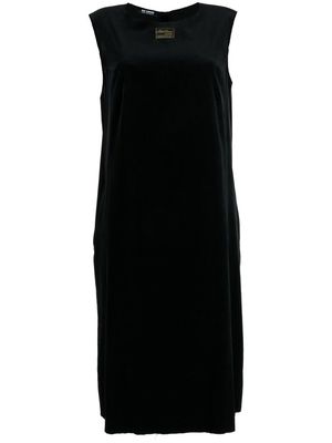 Raf Simons logo-patch sleeveless dress - Black