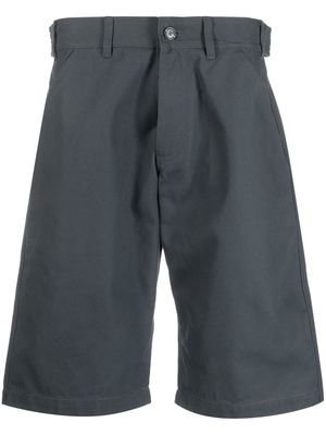 Raf Simons logo-patch tailored shorts - Grey