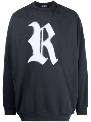 Raf Simons logo-print cotton sweatshirt - Blue