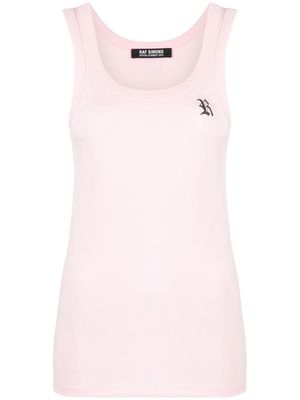 Raf Simons logo-print cotton tank top - Pink