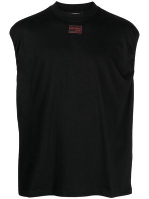 Raf Simons logo-print cotton vest top - Black