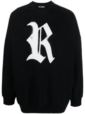 Raf Simons logo-print crew-neck sweatshirt - Black