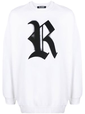 Raf Simons logo-print crew-neck sweatshirt - White