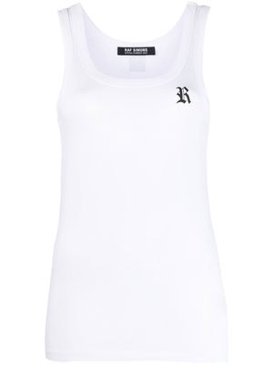 Raf Simons logo print tank top - White