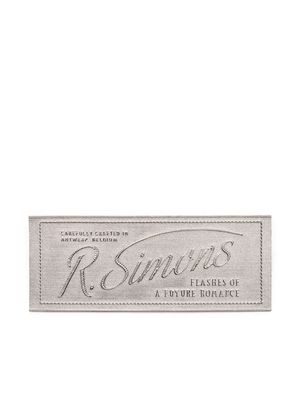 Raf Simons logo-tag brooch - Silver