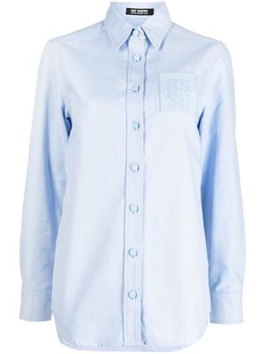 Raf Simons long-sleeves cotton shirt - Blue